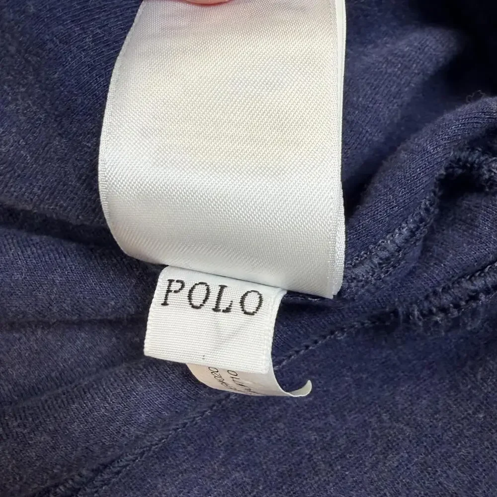 Polo Ralph Lauren Sweatshirt Mens XL Blue 1/4 Zip Mock Neck Pullover Pony Logo